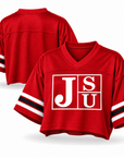 Jackson State Tigers Block Letter Cropped Mesh Football Jersey