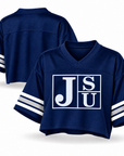 Jackson State Tigers Block Letter Cropped Mesh Football Jersey
