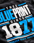Jackson State Thee Blueprint Black Camo T-Shirt print detail