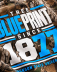 Jackson State Thee Blueprint Realtree APX Camo T-Shirt print detail