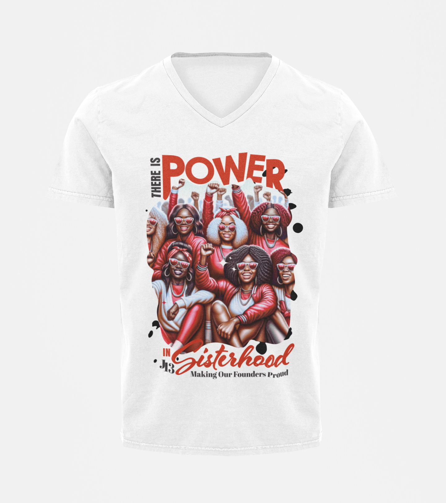 Delta Sigma Theta Power In Sisterhood Short Sleeve T-Shirt