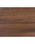 Wooden cutting board with a brown finish on a white background