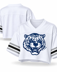 Jackson State Tigers Tiger Head Women’s Cropped Mesh Football Jersey