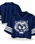 Jackson State Tigers Tiger Head Women’s Cropped Mesh Football Jersey