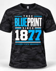 Jackson State Tigers Thee Blueprint Black Camo T-Shirt