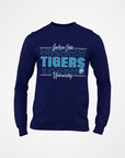 Navy long-sleeve t-shirt with 'TIGERS' front graphic