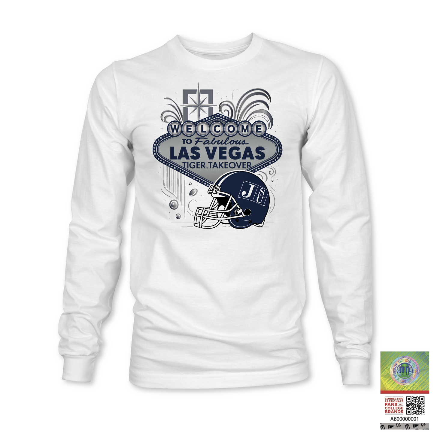 Jackson State University Tigers Tiger Takeover Long Sleeve T-Shirt | JSU vs Grambling 2025 – Las Vegas