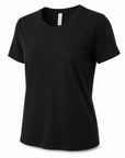Black t-shirt on a white background