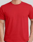 Red crew-neck short-sleeve T-shirt