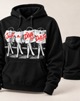 Black Just A Diva from Delta Pi pullover hoodie front and blank back