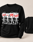 Black Just A Diva from Delta Pi unisex long sleeve T-shirt front and blank back