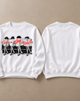 White Just A Diva from Delta Pi crewneck sweatshirt front and blank back
