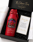 Crimson Frost Buddy Bottle Buddy presented in premium boutique gift packaging with tissue paper and The Coleman Twinz thank-you card.