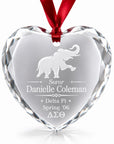 Personalized Delta Sigma Theta crystal keepsake engraved with member information.