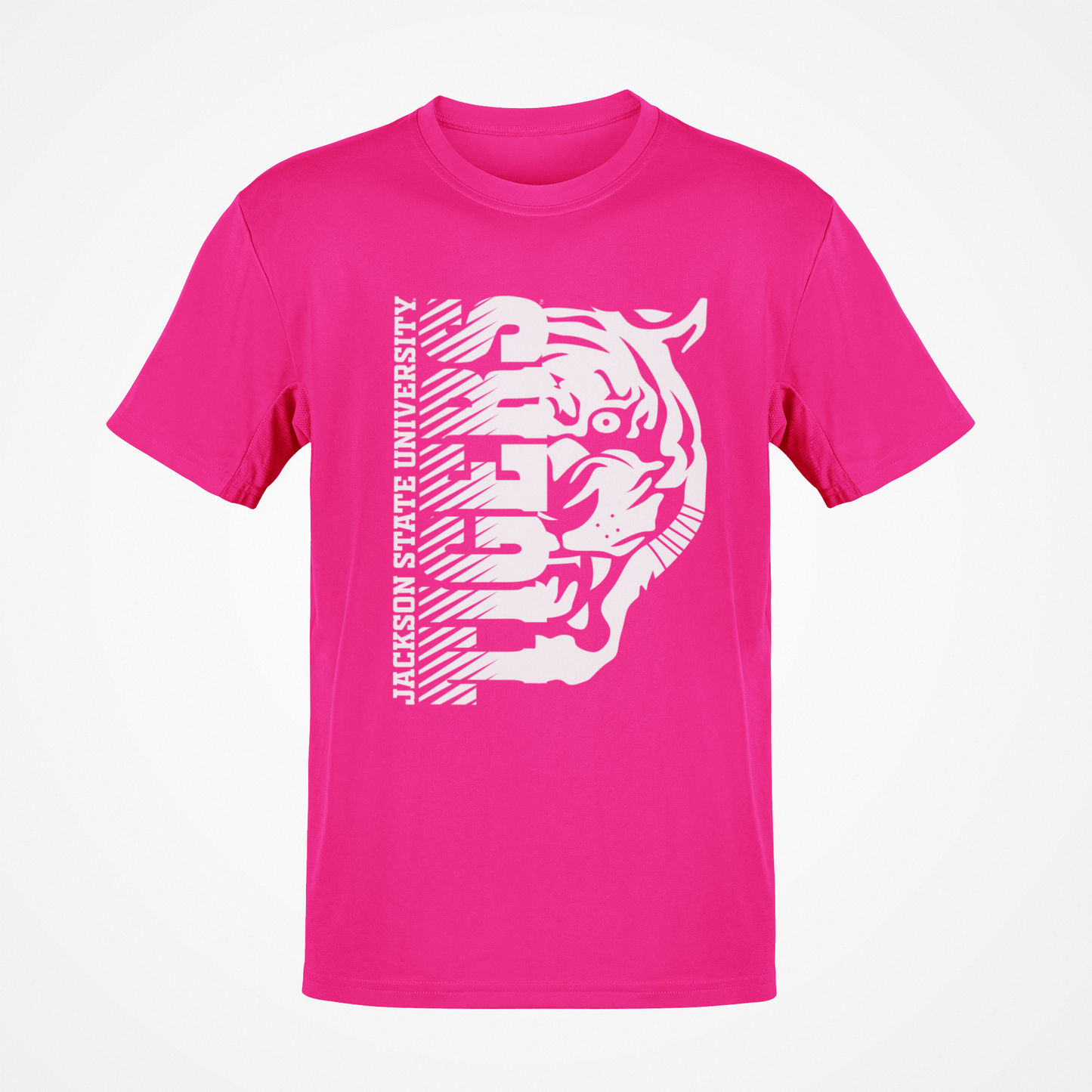 Jackson State Tigers Half Tiger Head White Short Sleeve T-Shirt