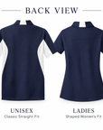 Jackson State Tigers Performance Polo Unisex and Ladies back view comparison