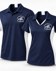 Jackson State Tigers True Navy and White Performance Polo in Unisex and Ladies fits