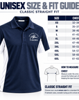 Jackson State Tigers Performance Polo Unisex size and fit guide XS through 6XL