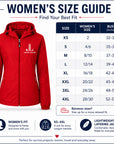 Junior League women's jacket size chart XS through 4XL
