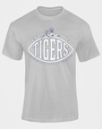 Light gray crew-neck T-shirt with Tigers crest and Est. 1877 text