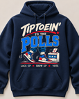 Navy Tiptoein’ to the Polls pullover hoodie