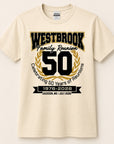 Westbrook Family Reunion 50th Anniversary T-shirt in Natural, 1976–2026