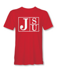 Jackson State University Tigers short-sleeve T-shirt, red with white block logo