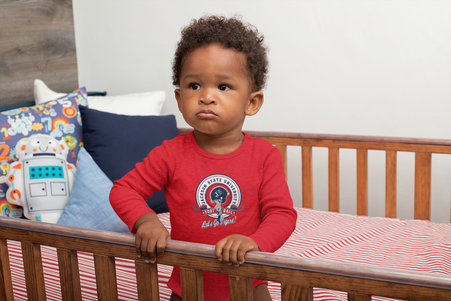 Jackson State Tigers Let's Go Tigers Football INFANT Long Sleeve Bodysuit