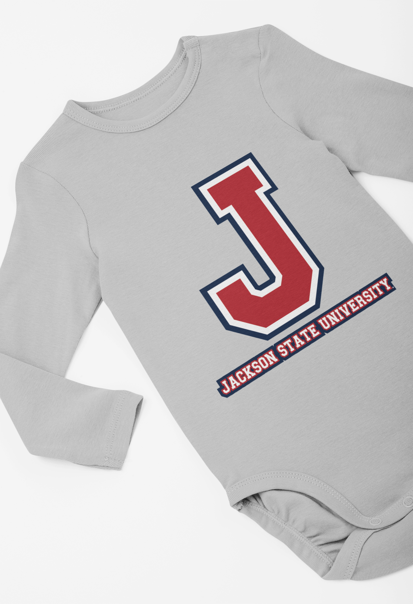 Jackson State University Tigers Tri Color J Infant Long Sleeve Bodysuit