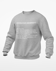 Heather gray crewneck sweatshirt with 'Jackson State University' text graphic on front