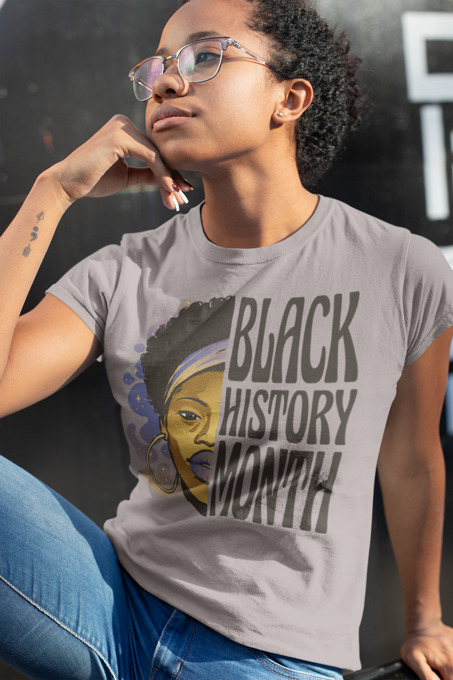 Black History Month Woman Short Sleeve T-Shirt | Black History Month T-Shirt | Black History Woman | Juneteenth | African American