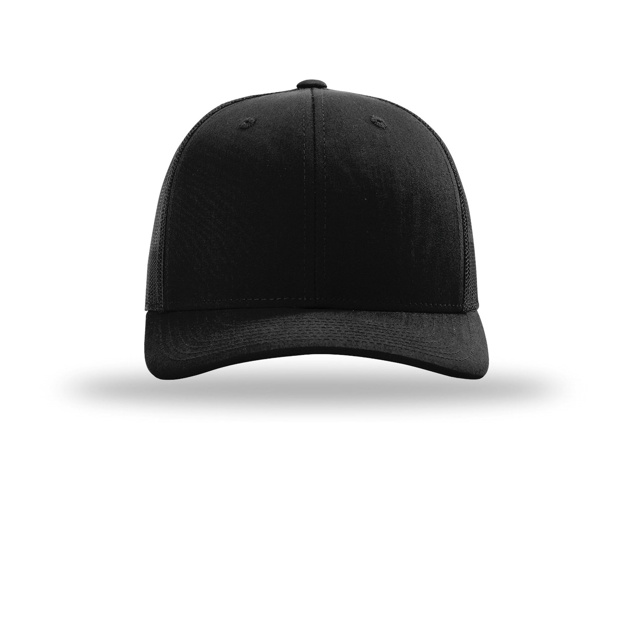 Black baseball cap on a white background