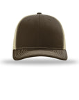 Brown and beige cap on a white background