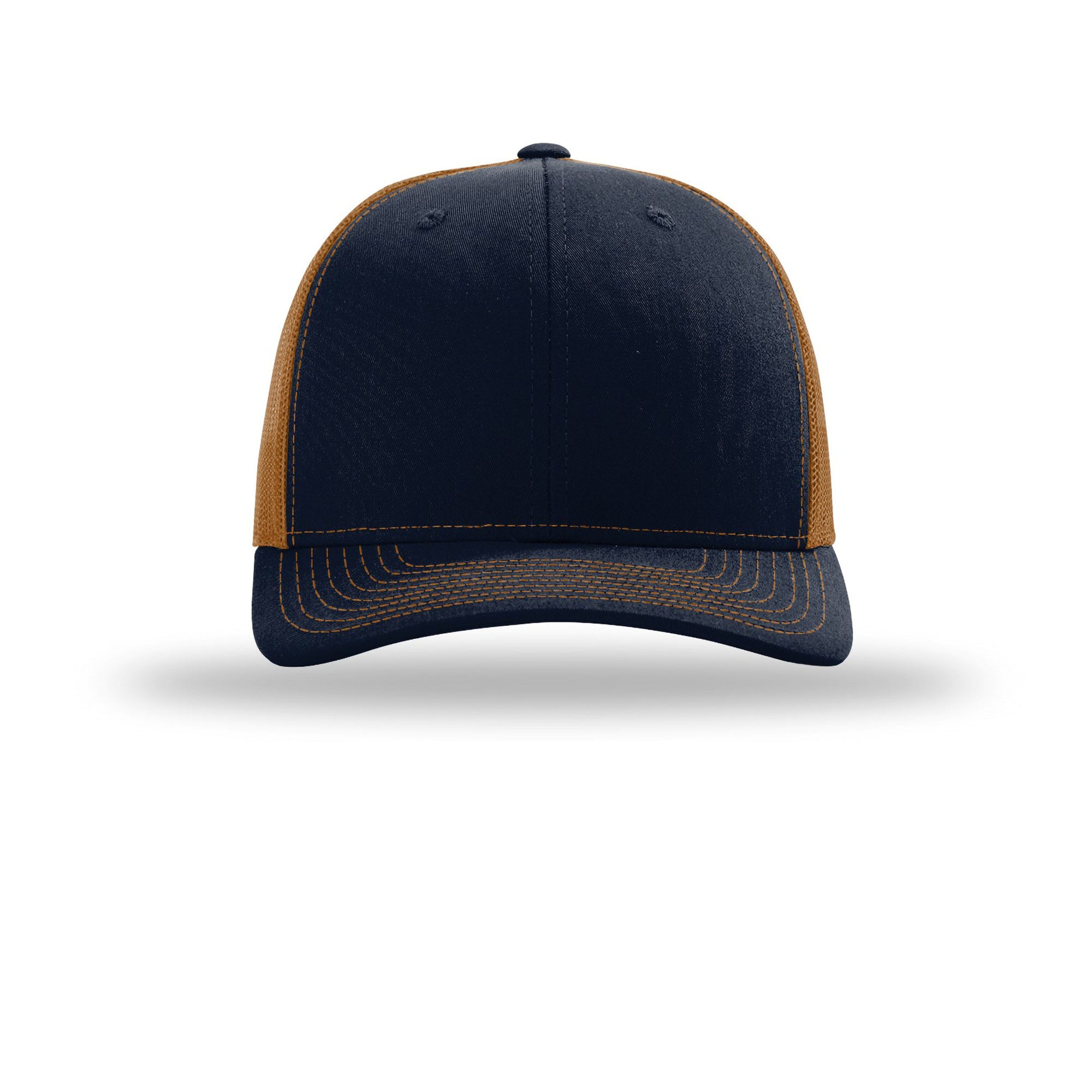 Navy blue baseball cap on a white background
