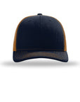 Navy blue baseball cap on a white background