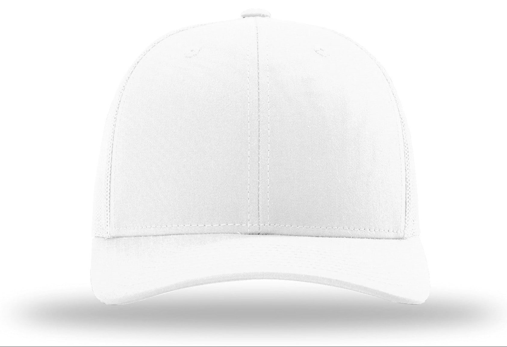 White baseball cap on a white background