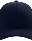 Navy blue cap with mesh back on a white background