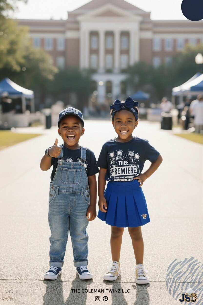 Kids navy T-shirt with "THEE PREMIERE" front graphic