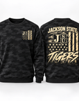 Jackson State Tigers Salute to Service Black Camo apparel product photo