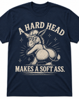 Navy blue southern graphic t-shirt with vintage western donkey illustration and bold typography