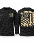 Jackson State Tigers Salute to Service Black Camo apparel product photo