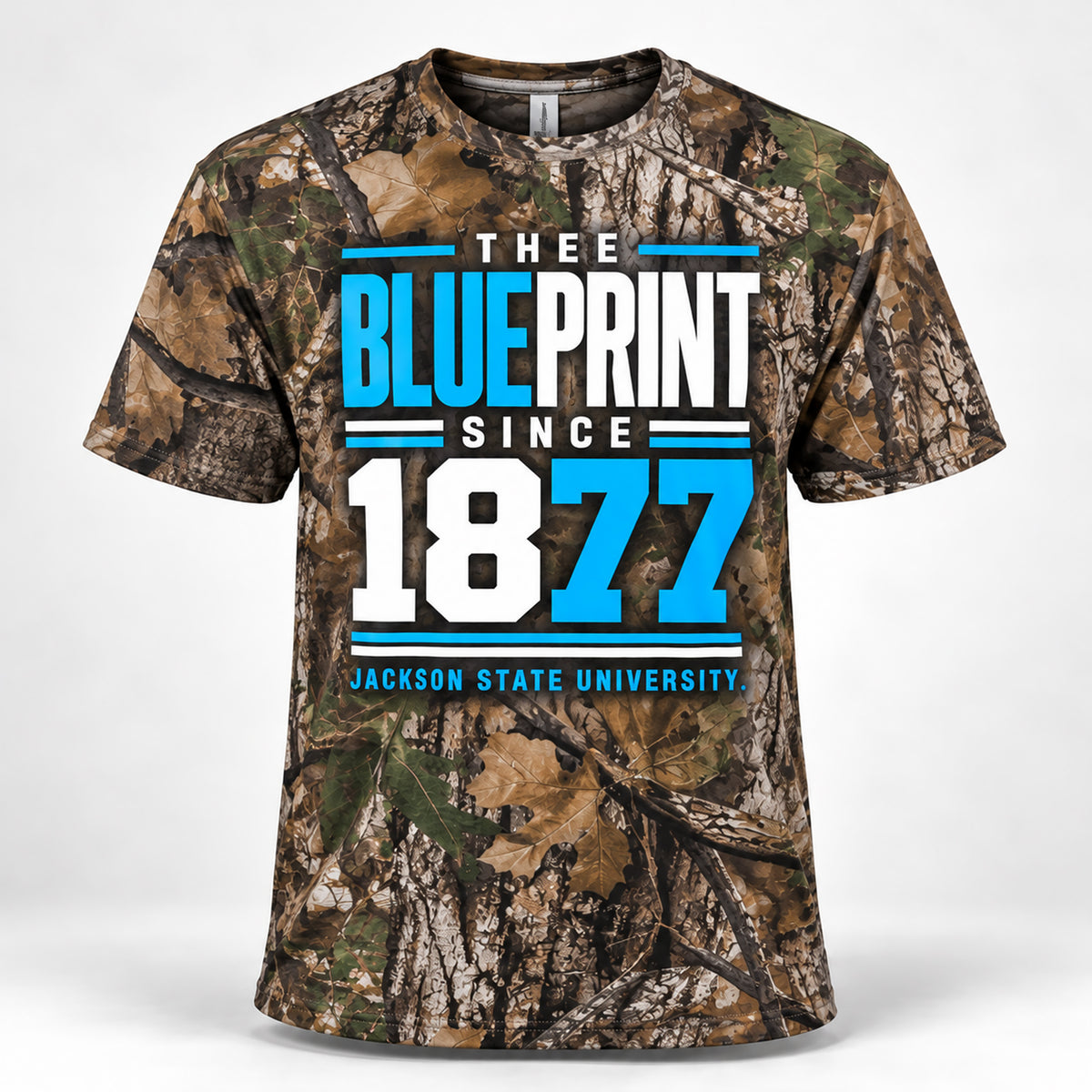Jackson State Tigers Thee Blueprint Realtree APX Camo T-Shirt