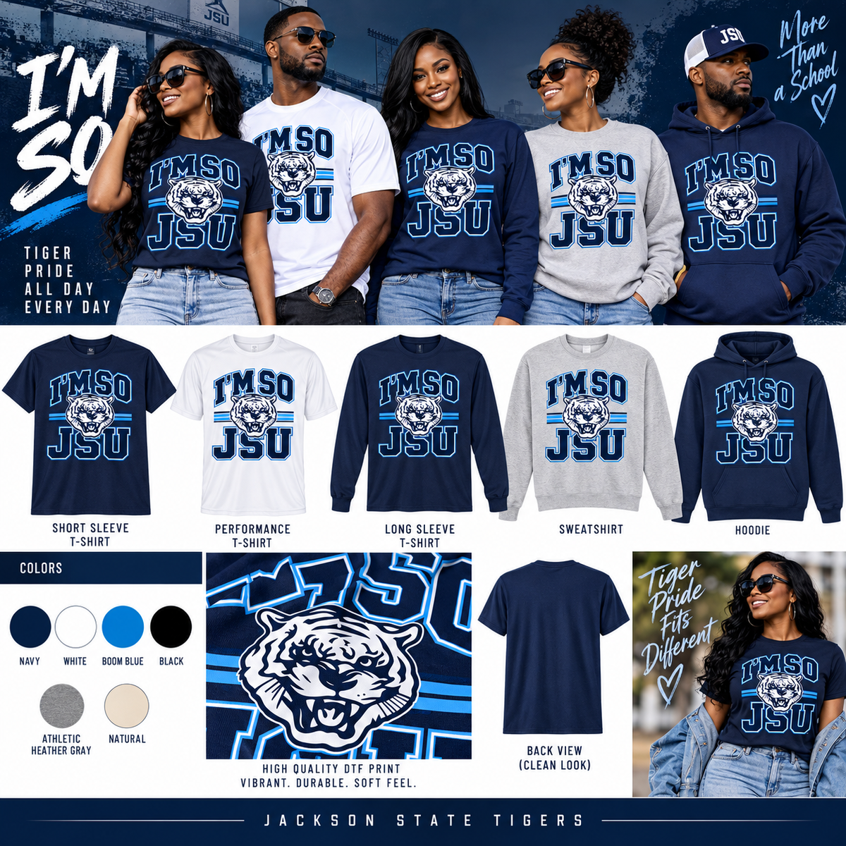 Jackson State Tigers I'm So JSU Apparel | T-Shirts, Sweatshirts &amp; Hoodies