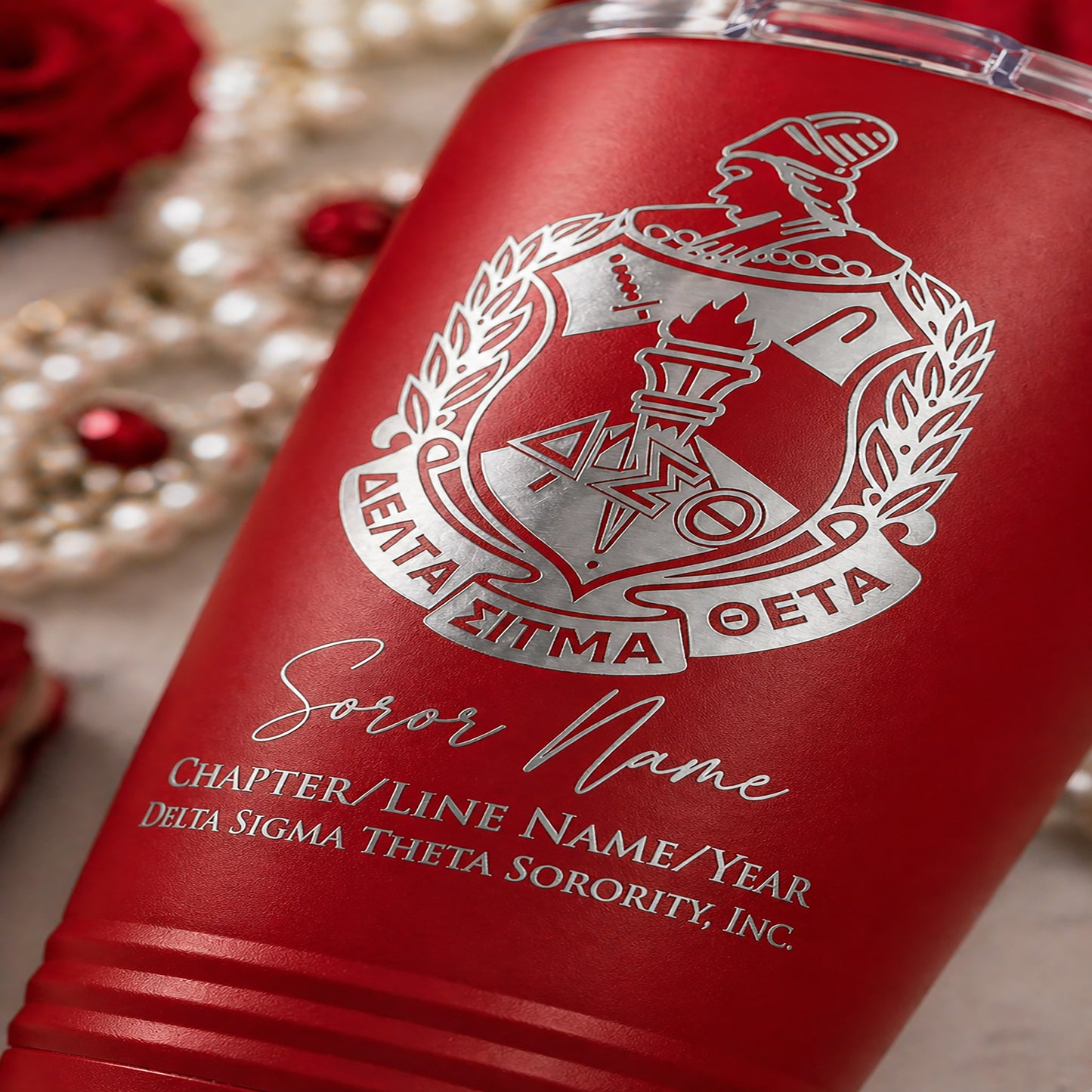 Delta Sigma Theta Personalized Engraved Tumbler | Signature 20oz Soror Gift