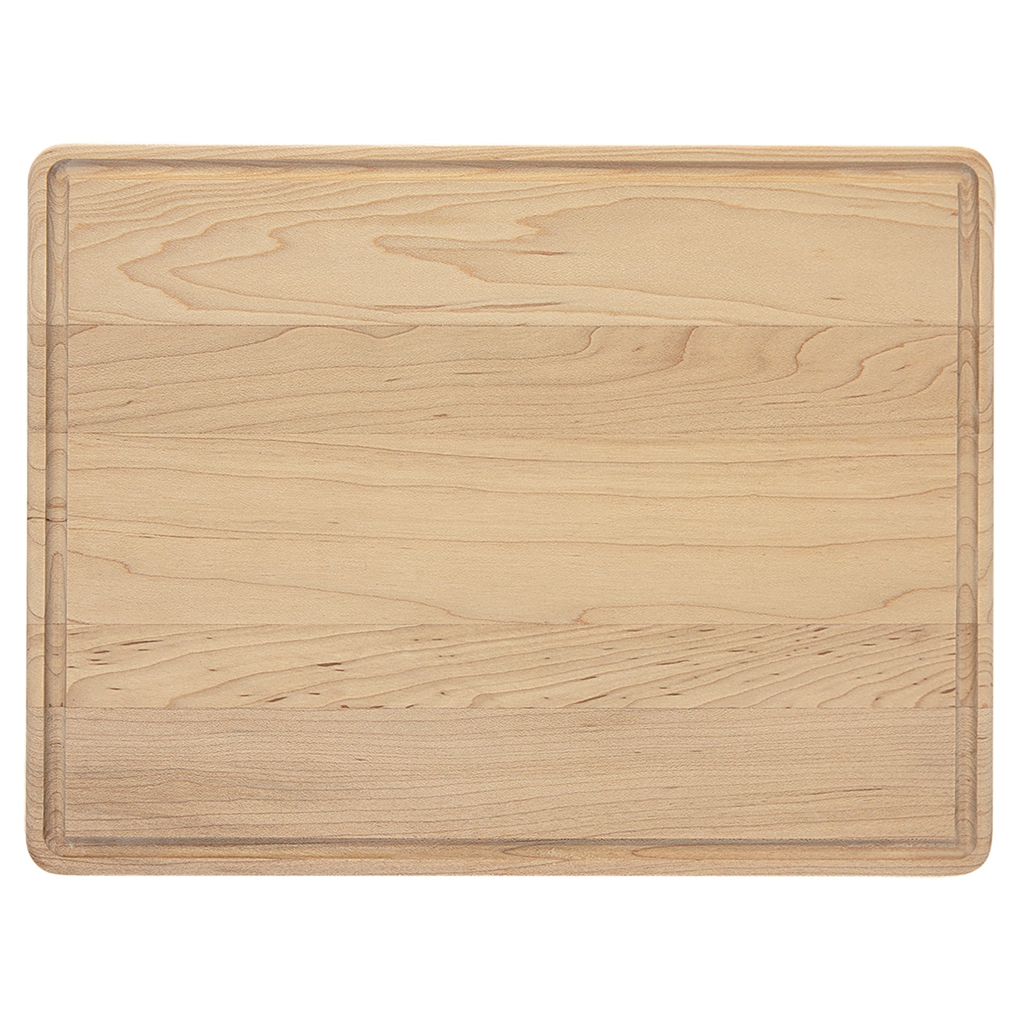 Wooden cutting board on a white background