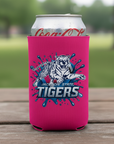 Pink can cooler with Tigers logo and Jackson State text