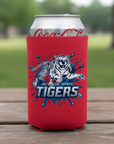 Red can cooler with Tigers logo and Jackson State text