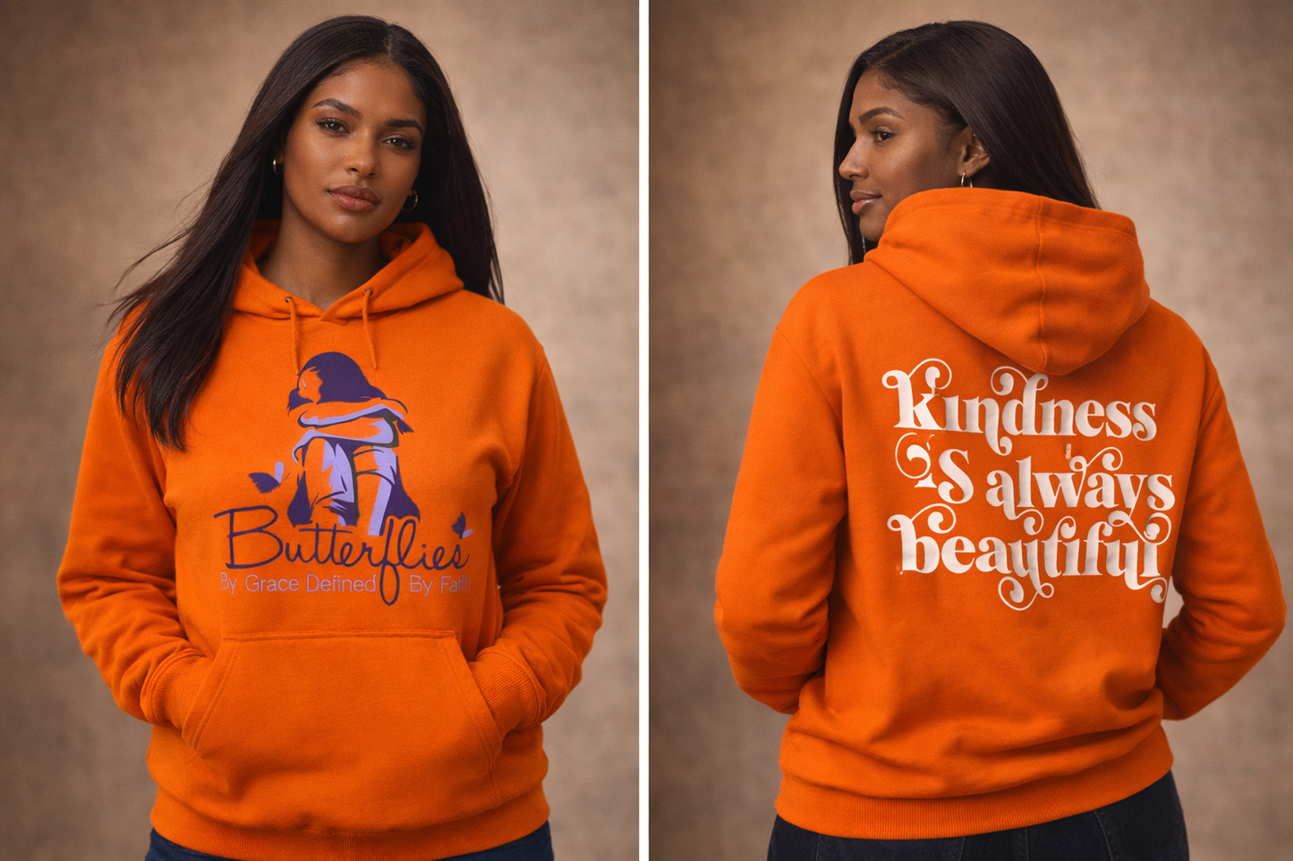 Butterflies Kindness Is Always Beautiful w/ White Back