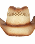 Jackson State University JSU Faded Straw Cowboy Hat with Engraved Leather Patch