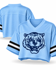 Jackson State Tigers Tiger Head Women’s Cropped Mesh Football Jersey